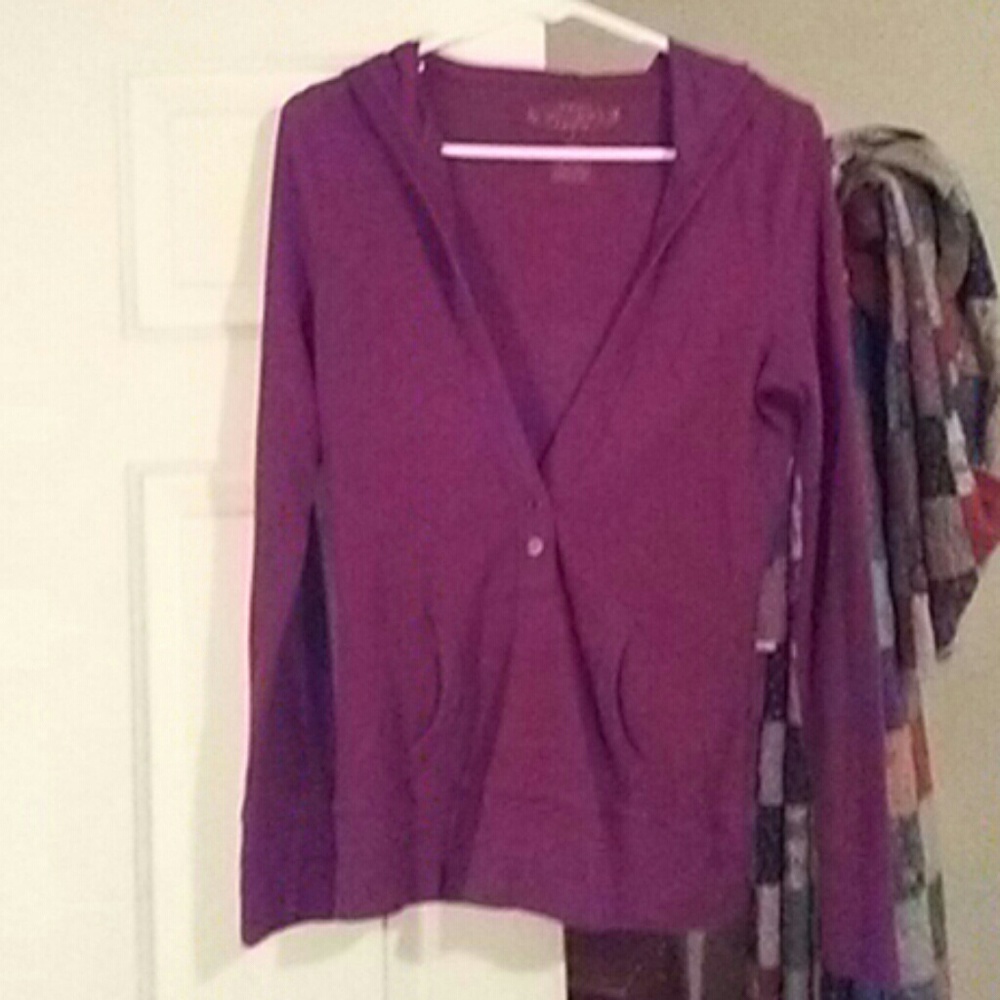 Maurices burgundy hooded shirt